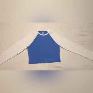 Pink Victoria's Secret Blue and White long  Sleeve Tees